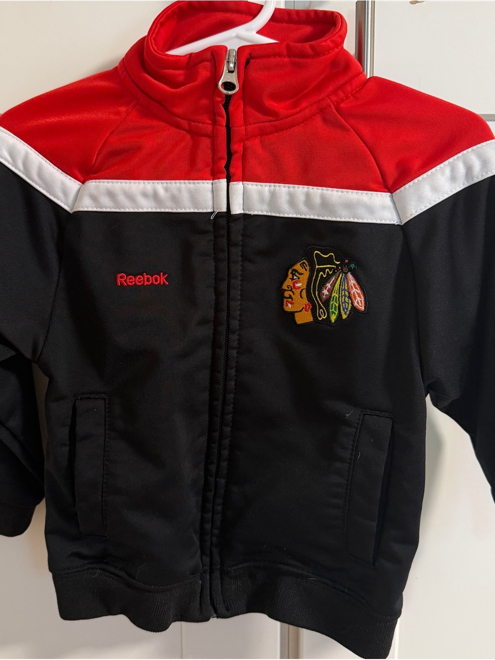 Chicago Blackhawks Reebok Full Zip Jacket 2T Red Black NHL